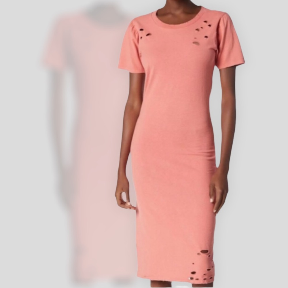 🆕Nordstrom’s "Coral" Distressed T-shirt Dress